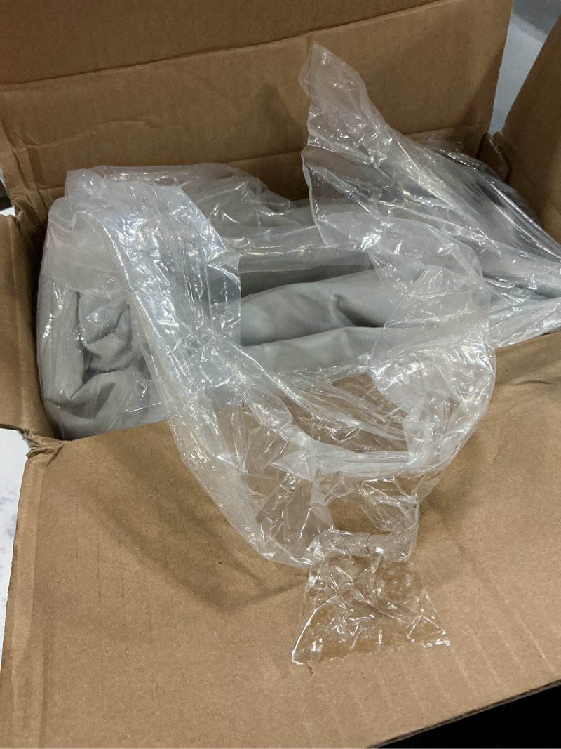 Condition photo showing As Is for Twin Air Mattress with Built-in Pump,18''Raised Blow Up Mattress 2 Mins Self Inflation/Deflation,Upgraded Thicker Inflatable Mattress?Flocked Top Air Bed with Storage Bag for Guests,Home?Camping Grey Twin 18 inch