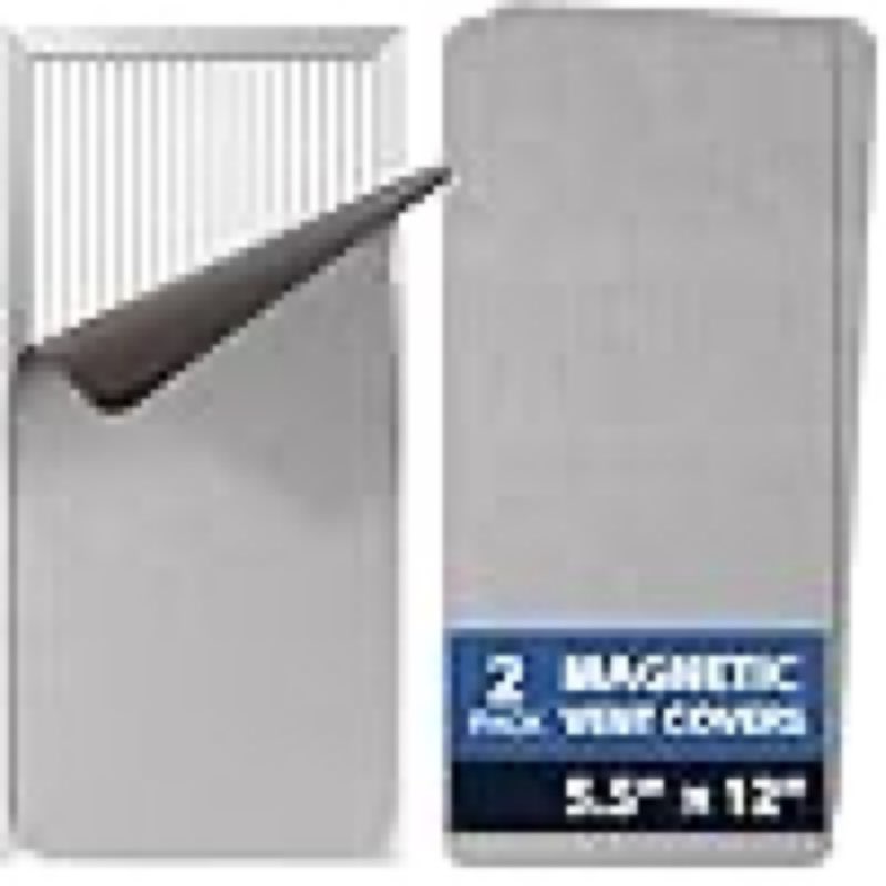 2 Pack Strongest Magnetic Vent Covers 5.5"x12", Magnet Cover for Home Floor Wall Ceiling RV Registers Air Vent Decoration Covers Magnetic Sheets