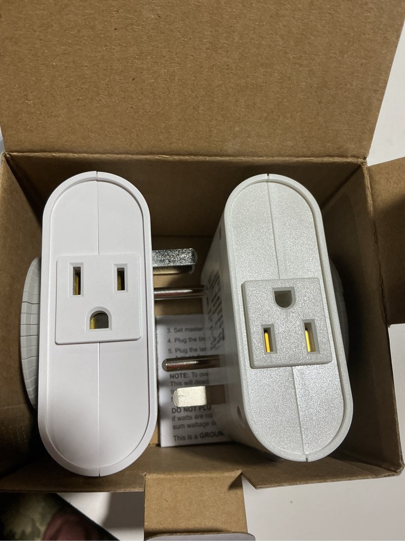 Condition photo showing Good Condition for GE Mechanical Grounded Outlet Timer, Dual Plugs with 3 Prongs, 24 Hour Cycle, Indoor Use for Lights, Lamps, Fans, Appliances, Christmas Tree, 2 Pack, 46211