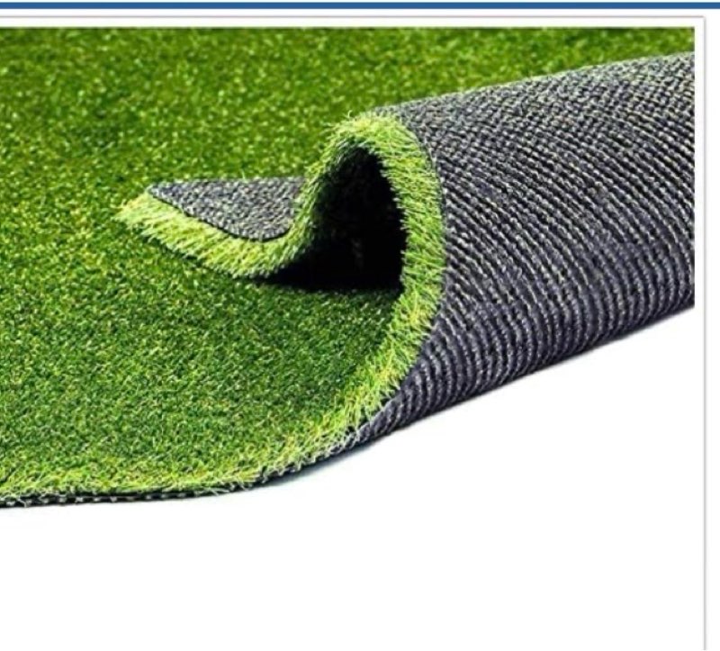 artificial grass turf 3 feet x 5 feet, 1.38" height perfect fake grass rug with drainage holes, indo