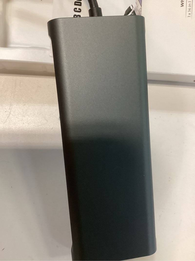 Condition photo showing Good Condition for docking station 3 monitors for hp/macbook/dell/lenovo/surface, usb c docking station with dual 4k@60hz hdmi & 4k dp, 14-in-1 usb c hub with 100w pd, usb-a/c 3.1, 1gbps ethernet, sd/tf, 3.5mm audio/mic