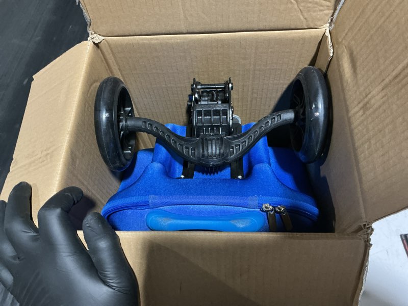 Condition photo showing Good Condition for VEVOR Ride-on Luggage, 20 L Capacity, 20 Inches Kids Scooter Suitcase with Flash PU Wheels, Adjustable Handle & TPR Non-Slip Grip, Foldable & Lightweight Scooter Luggage for Kids Aged 5+, Blue Monster