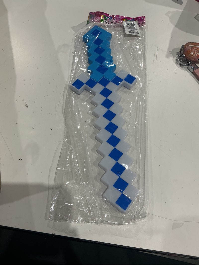 Condition photo showing New/Like New for led light up pixel 8-bit toy sword for kids (multi, 18")