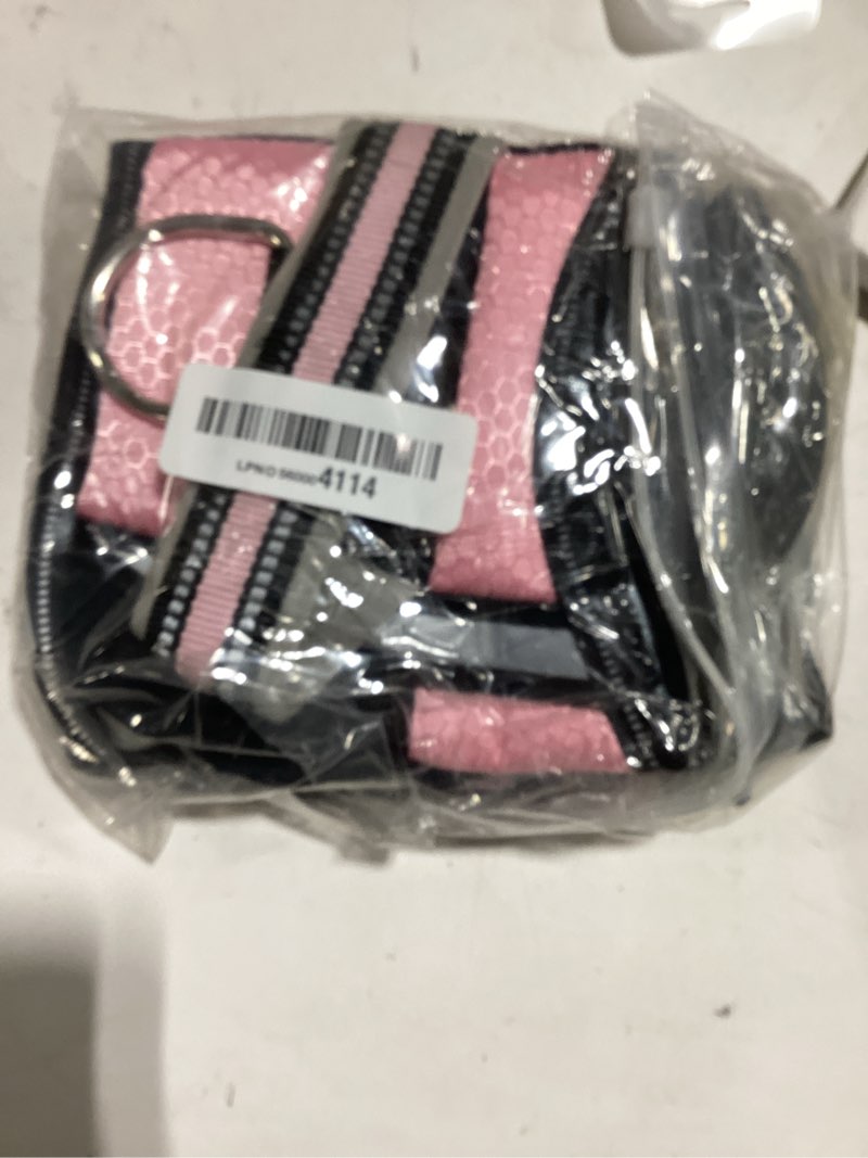 Condition photo showing Good Condition for dog vest harness (medium, pink) - includes 8 patches, reflective, lightweight, soft padded handle on top, for training service dogs medium (chest: 21-28 inch) pink