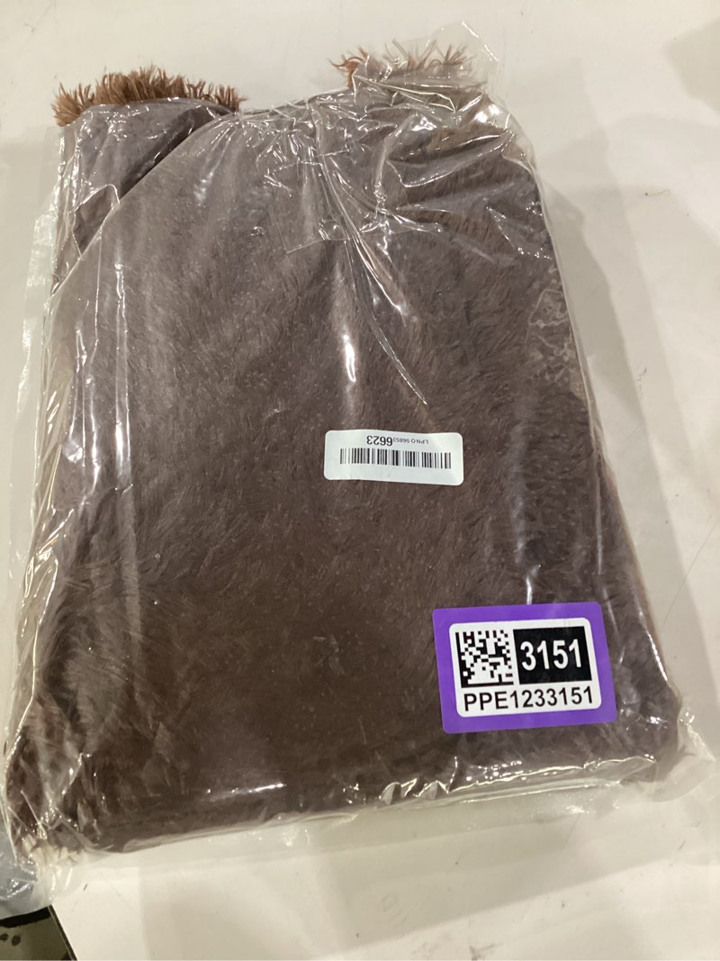 Condition photo showing Good Condition for soft bathroom carpet 3 piece bathroom rugs and mats set bath mats set with u-shaped toilet floor mat rugs andtoilet lid cover mat (brown)