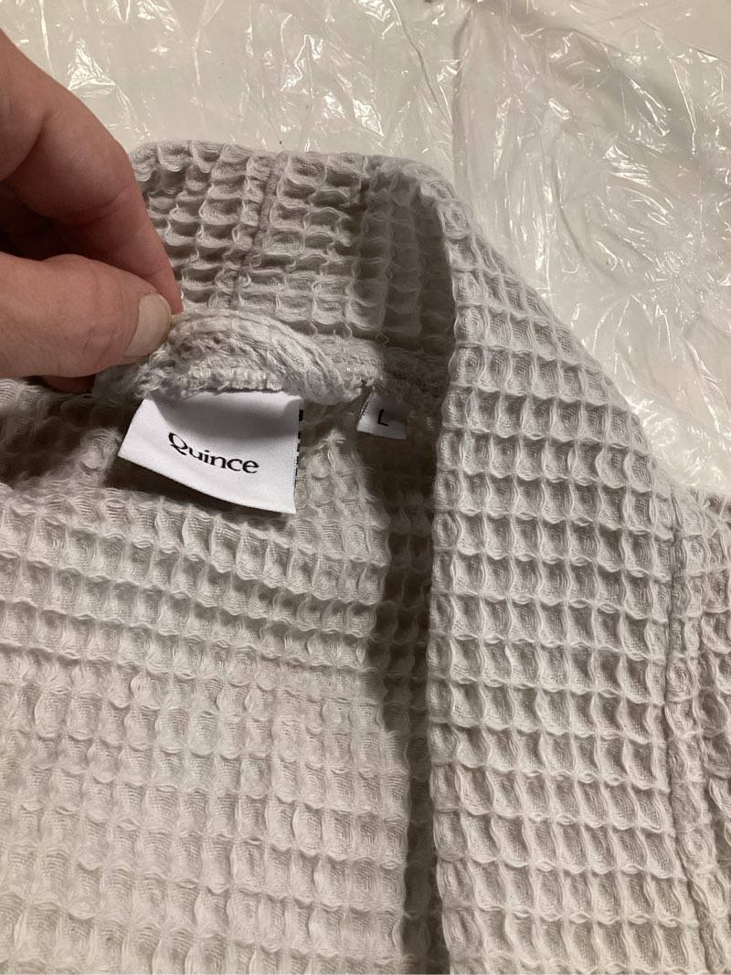 Condition photo showing Good Condition for organic turkish waffle robe, l, silver