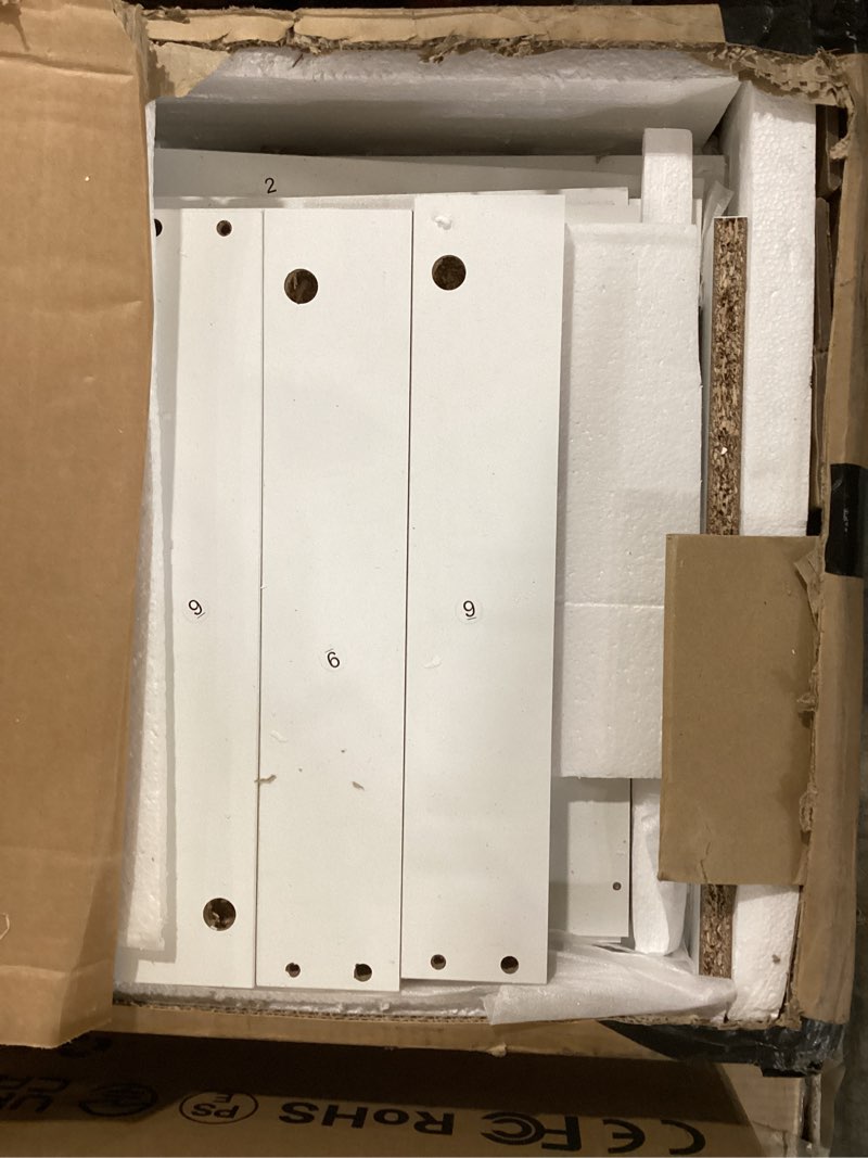 Condition photo showing Good Condition for sweetcrispy 7 drawer chest mobile storage cabinets wooden dresser with wheels room organization furniture for office, pure white white 15.8"d x 18.7"w x 34.3"h (7 drawers)