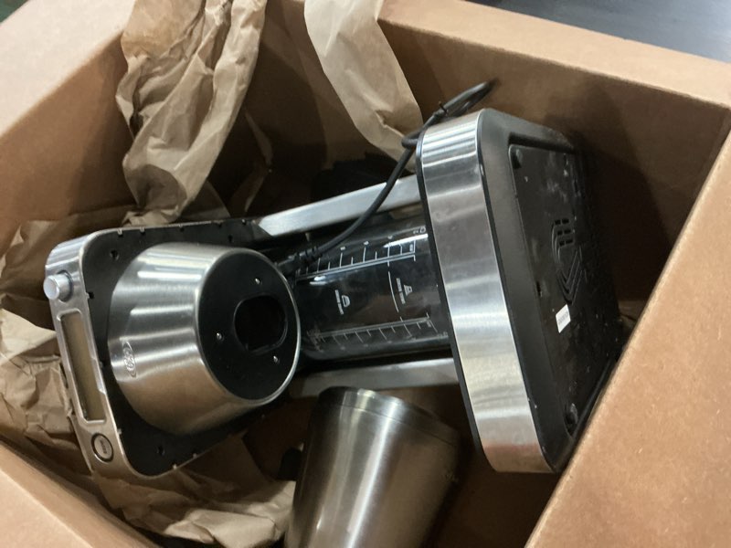 Condition photo showing As Is for OXO Brew 12-Cup Coffee Maker With Podless Single-Serve Function,Silver