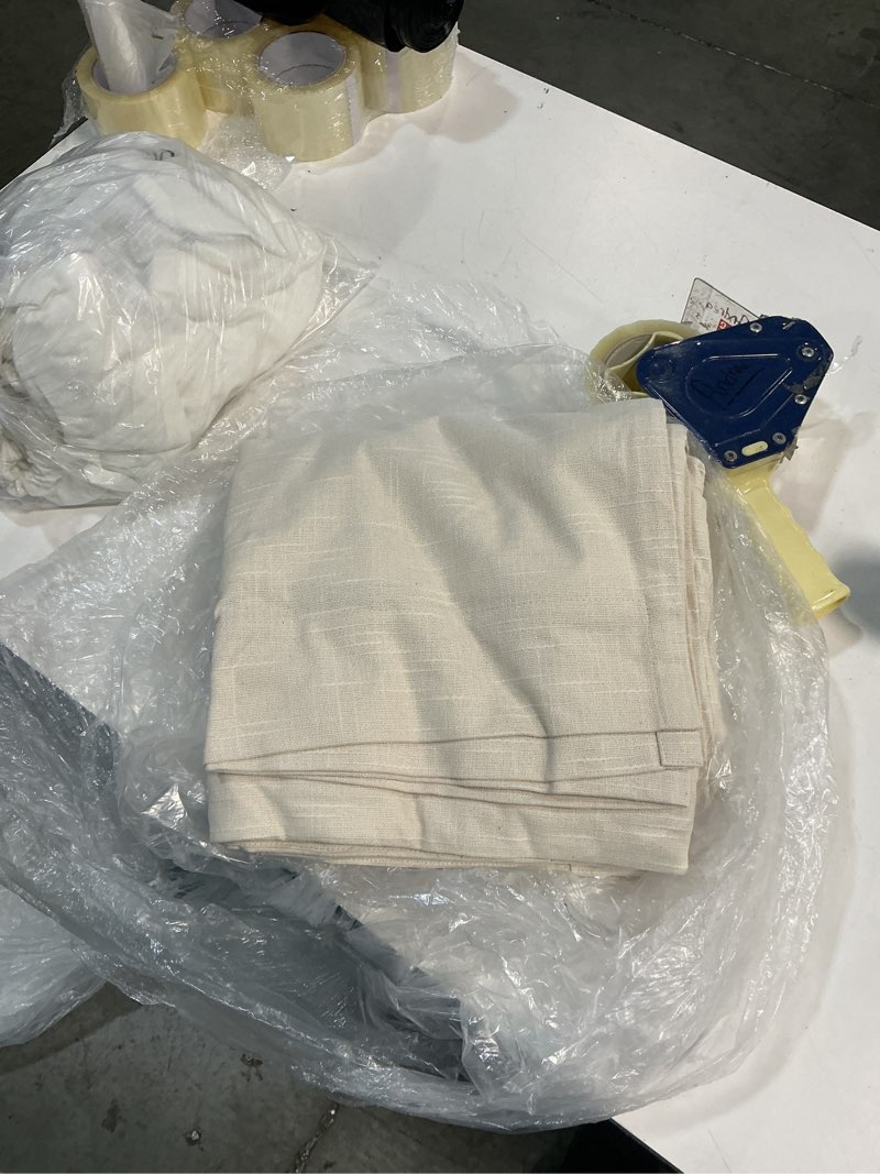 Condition photo showing Good Condition for cotton slub room darkening curtain, 48x108, natural