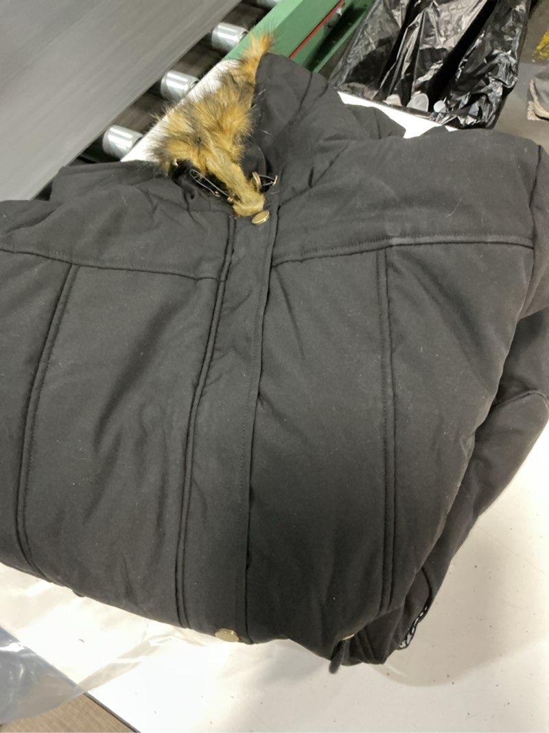 Condition photo showing As Is for GRACE KARIN Women's Winter Coats Fleece Parkas Anoraks Hooded Military Jacket Coats 3X-Large Black