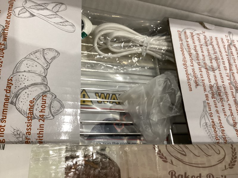 Condition photo showing As Is for Folding Bread Proofing Box with 50-113? Temp Control & 48H Timer, Dough Proofer with Metal Rack, Humidor, Recipes, Ideal for Sourdough, Bread Baking, Pizza, Yogurt, Kombucha, Precise Control L - 15.7" x 11.8" x 11.8"