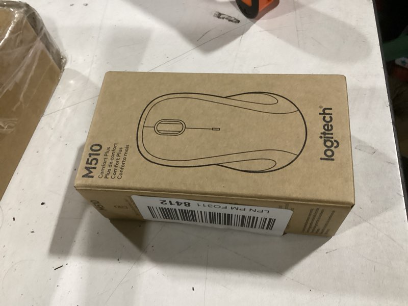 Condition photo showing New/Like New for logitech m510 wireless mouse, mouse for laptop and pc with usb unifying receiver, programmable buttons - graphite