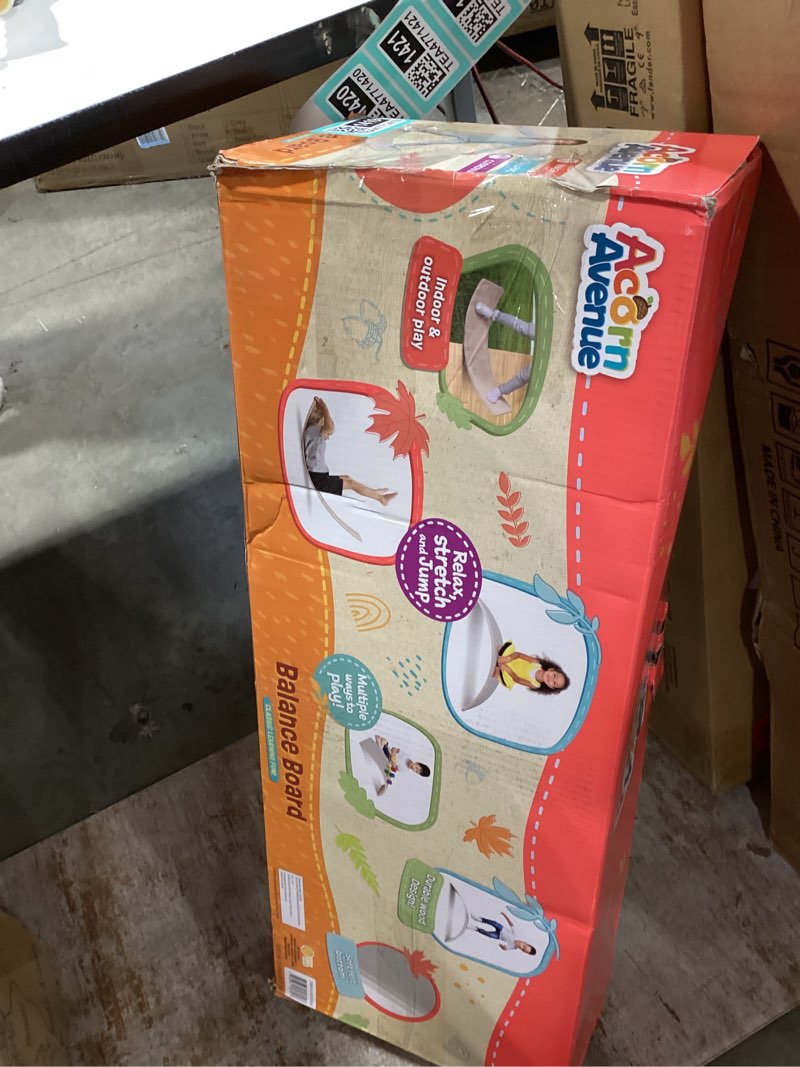 Condition photo showing Good Condition for non slip balance board, 35 inch non slip felt rocker board durable wood, kids toddler open ended lea