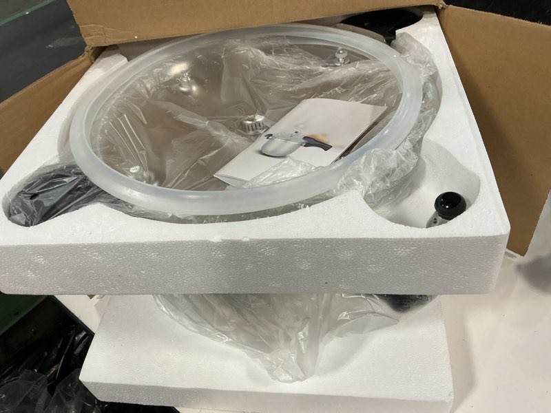 Condition photo showing Good Condition for Stainless Steel Pressure Cooker, Peterboo 12 Quart Induction Compatible Thickened Pressure Cooker with Spring Valve Safeguard Devices, Compatible with Gas & Induction Cooker 12+ qt large 12.7 Quarts