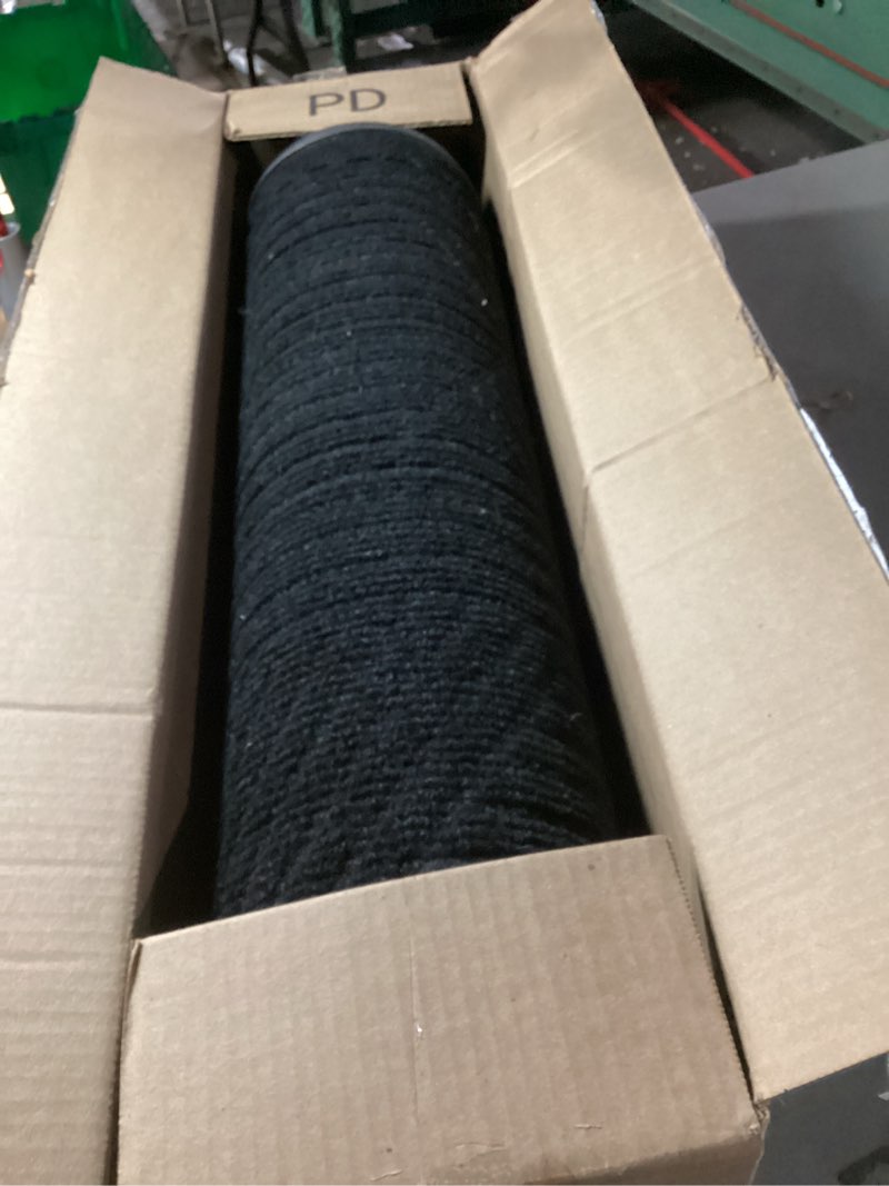 Condition photo showing As Is for custom size runner rug 2 ft x 6 ft, 2-82ft carpet runners hallway entryway kitchen garage laundry room area rugs with non-slip rubber backing, black