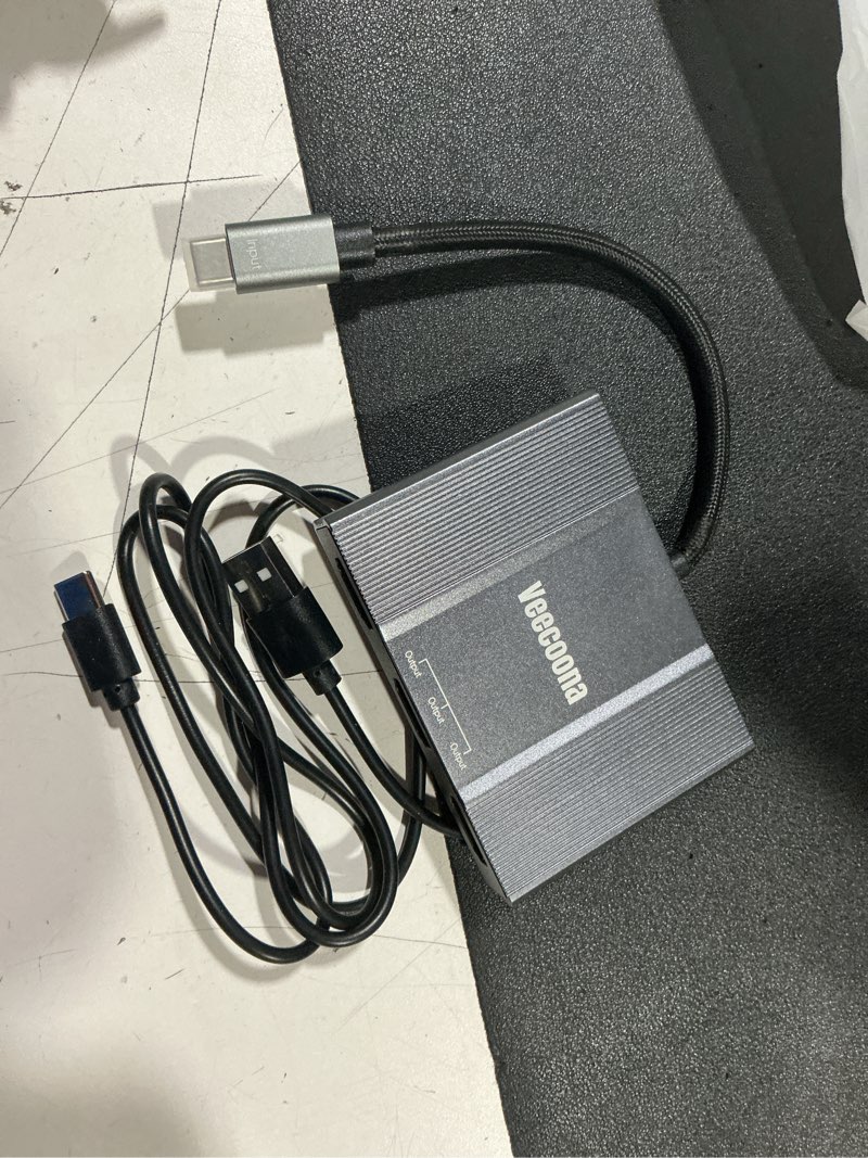 Condition photo showing Good Condition for usb c to 3 hdmi adapter with pd 100w, 4k@60hz hdmi splitter extended display 1 in 3 out for multi-monitors, compatible with laptop,pc,usb-c graphics card - macos not support mst