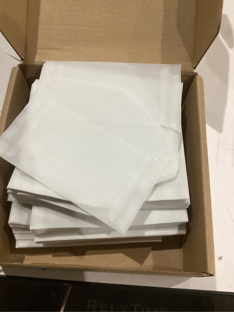 Condition photo showing Good Condition for 200 Pcs Glassine Bags, Mini Translucent Envelopes, Small Clear Envelopes for Stamps, Coin, Lottery Tickets, Badges (3.9 x 2.8 Inches)