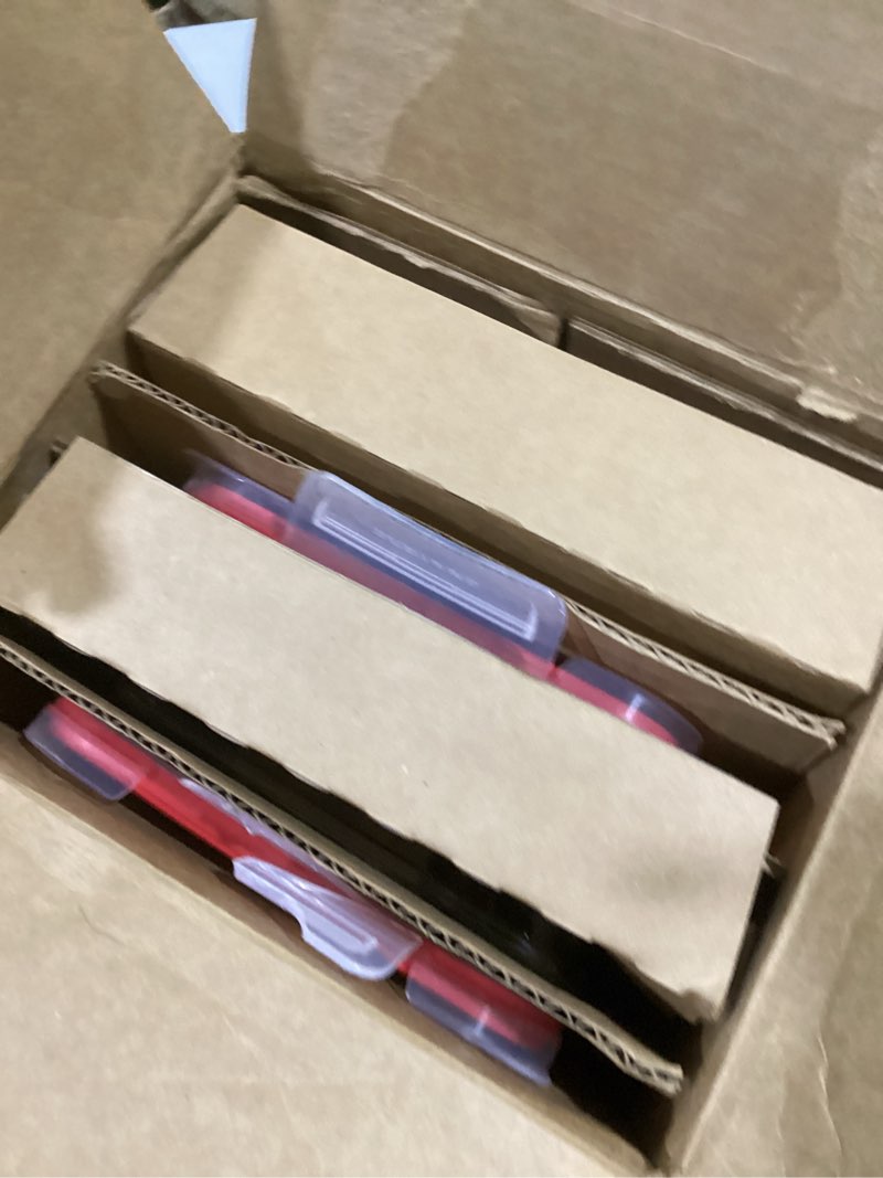 Condition photo showing As Is for pyrex freshlock (4-pack) mixed sized glass food storage containers set, airtight & leakproof plastic locking lids bpa-free, meal prep containers set, freezer dishwasher microwave safe 4 pack