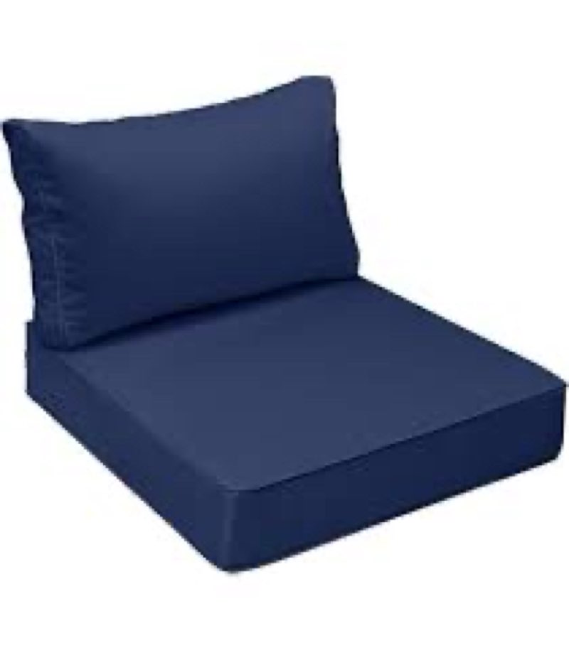 AAAAAcessories Outdoor Seat Cushions for Chairs, Fade-Resistant, Waterproof Patio Furniture Replacem