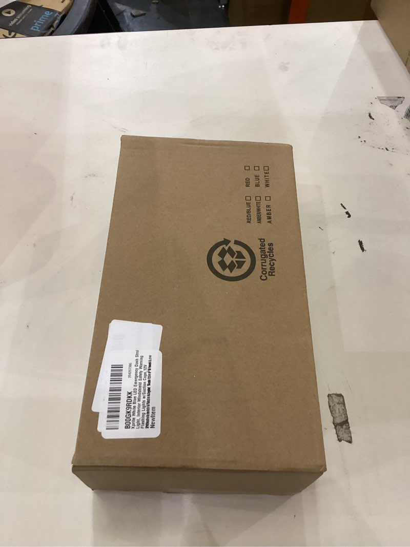 Condition photo showing New/Like New for Xprite White Blue 16 LED High Intensity Emergency Hazard Warning Strobe Lights w/Suction Cups for Police Law Enforcement Vehicles Truck Interior Roof Windshield Dash Deck Flash Light