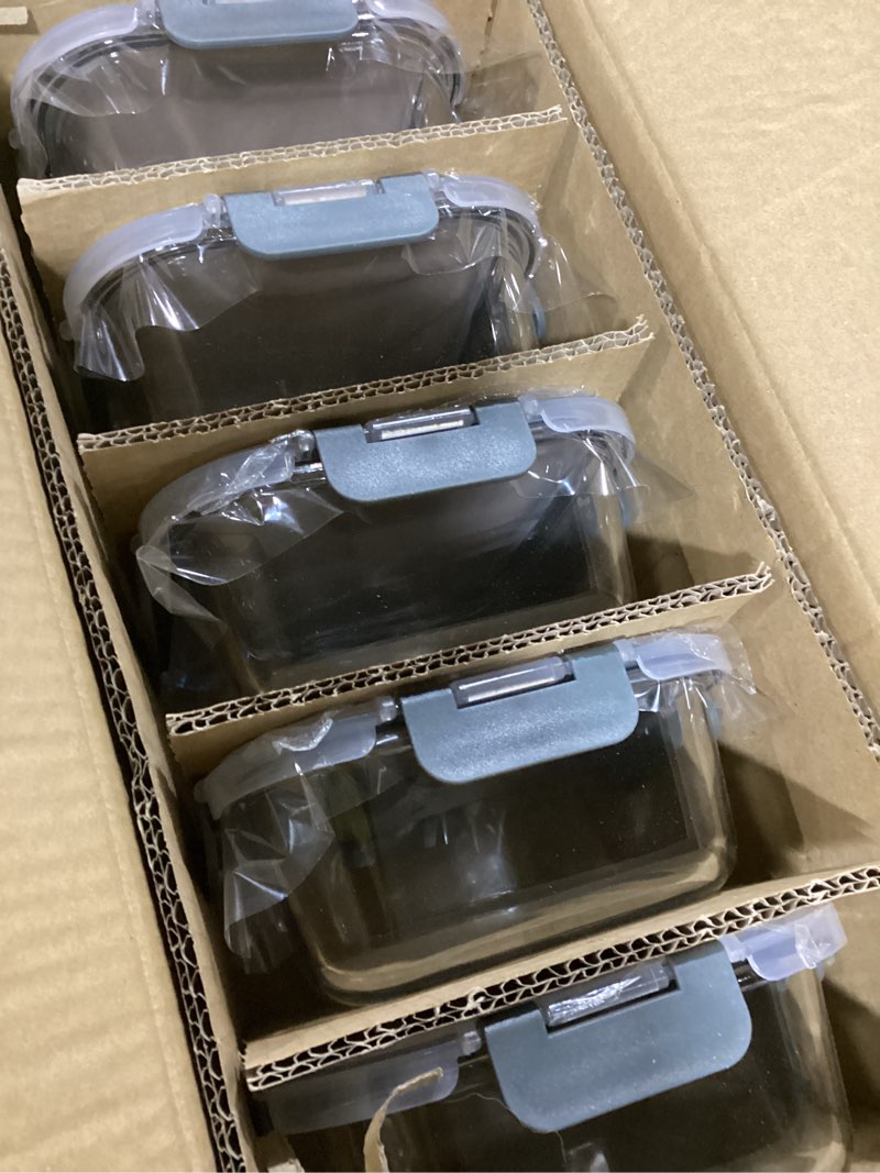 M MCIRCO [5-Packs, 36 Oz Glass Meal Prep Containers with Snap Locking Lids Glass Food Containers,Air