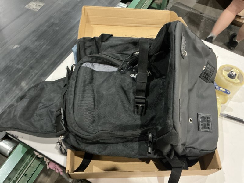 Condition photo showing Good Condition for hikenture ski boot bag backpack, 50l padded ski bag & snowboard boot bag with drain holes, large capacity water-resistant ski travel bag for ski boots, helmet, goggles, clothes, gloves, snowboard gear