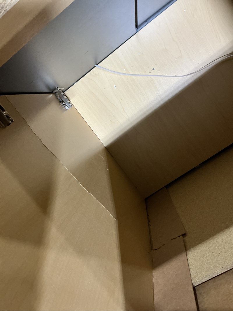 Condition photo showing As Is for style selections esterbrook 24-in dark gray single bathroom vanity only