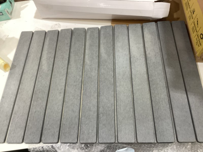 Condition photo showing Good Condition for bygeorge - stone dish drying mat for kitchen counter - quick dry diatomaceous earth kitchen mat - rollable, anti-slip drying pad - dark gray