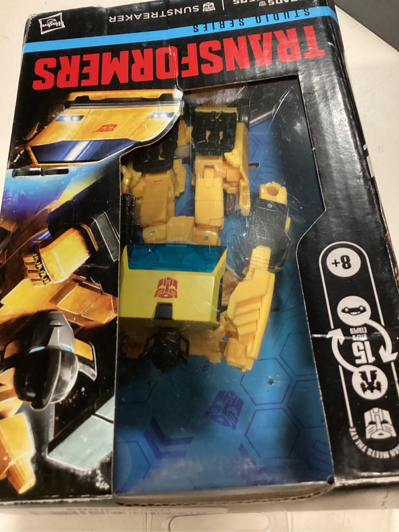 Condition photo showing Good Condition for transformers studio series the the movie sunstreaker deluxe class 4.5-inch converting action figure, robot toys for ages 8+