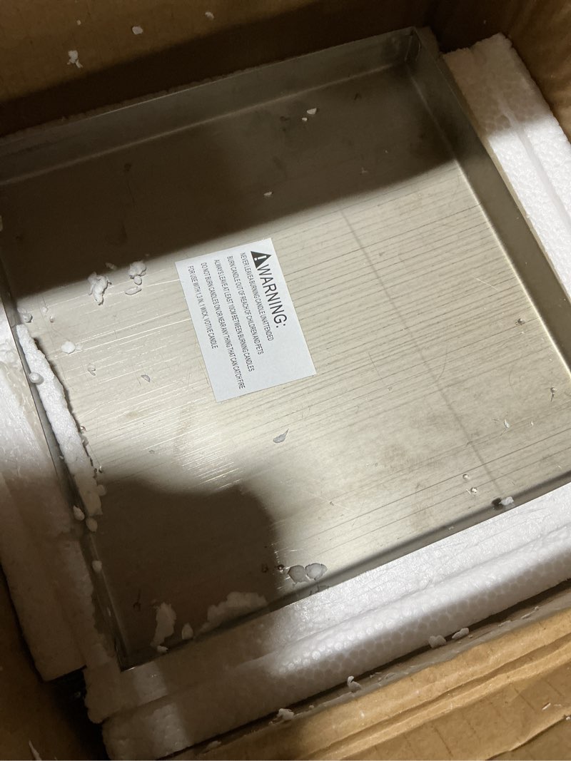 Condition photo showing Good Condition for TRIROCKS Gold Stainless Steel Lantern Set of 3-Square Elegance 8/12/16 Inch Opulent Metal Candle Lanterns Candle Holder with Tempered Glass for Home Garden Indoor Outdoor Decor Celebratory Everyday