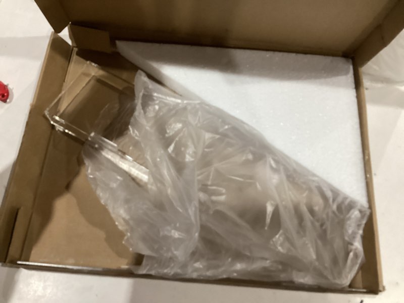 Condition photo showing As Is for Acrylic Cutting Board with Waste container and Counter Lip,17x13 Inch Large Clear Cutting Board for Kitchen Countertop,60% Thicker,Non-Slip - Ideal for Cutting Vegetables, Fruits, Meat, and Bread