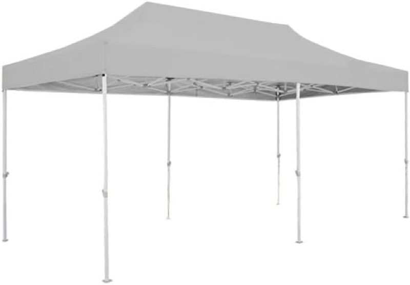 garden winds custom fit replacement canopy top cover compatible with the hoteel swwl-spc000088_w_1 10' x 20' pop up tent - upgraded performance riplock 350 fabric - slate gray