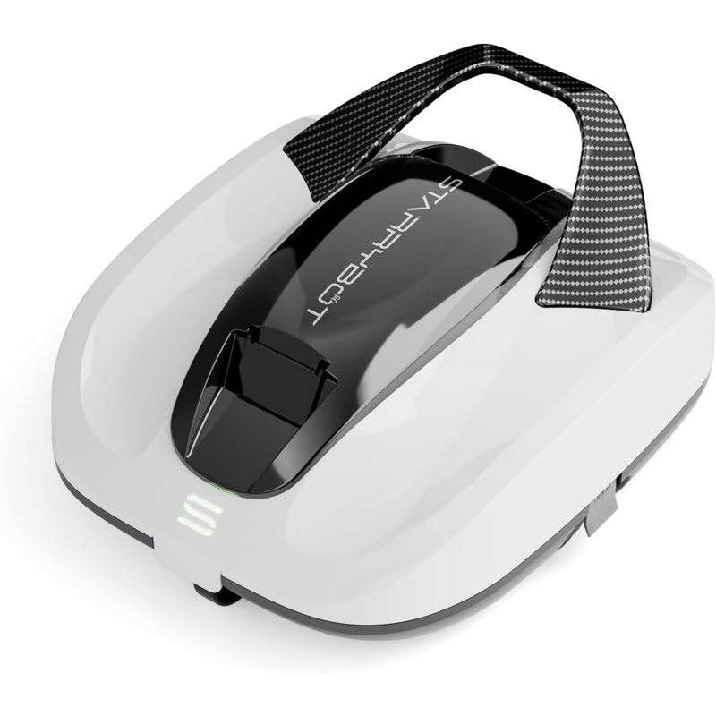 Starrybot Cordless Robotic Pool Cleaner, Portable Swimming Robotic Pool Vacuum Self-Parking Technology, Ideal for Above-Ground Pools
