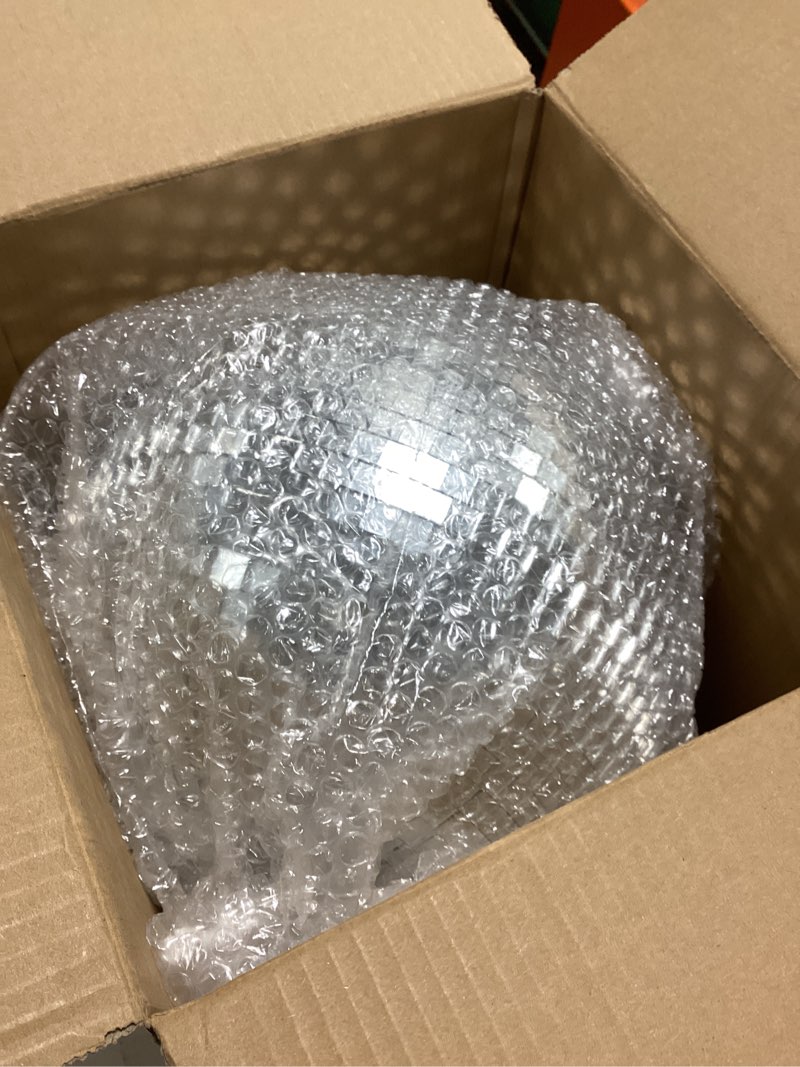 Condition photo showing Good Condition for 10" mirror disco ball great for a party or dj light effect christmas