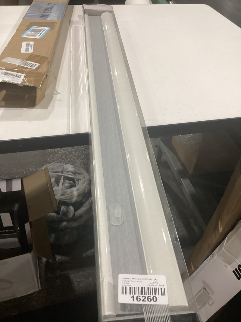 Condition photo showing New/Like New for grandekor cordless blackout cellular shades for windows, honeycomb blinds | honeycomb shades create a darker room for better sleep and privacy| cordless design fits bedroom,living spaces|white 35wx64h white(blackout) 35"w x 64"h