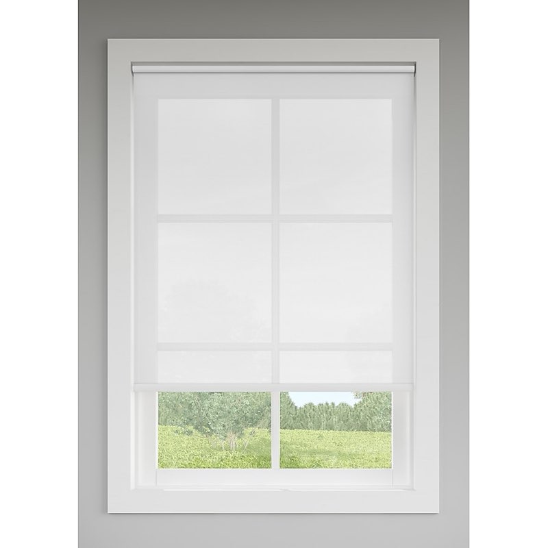 LEVOLOR 37-in x 72-in Chalk Light Filtering Cordless Solar Roller Shade 