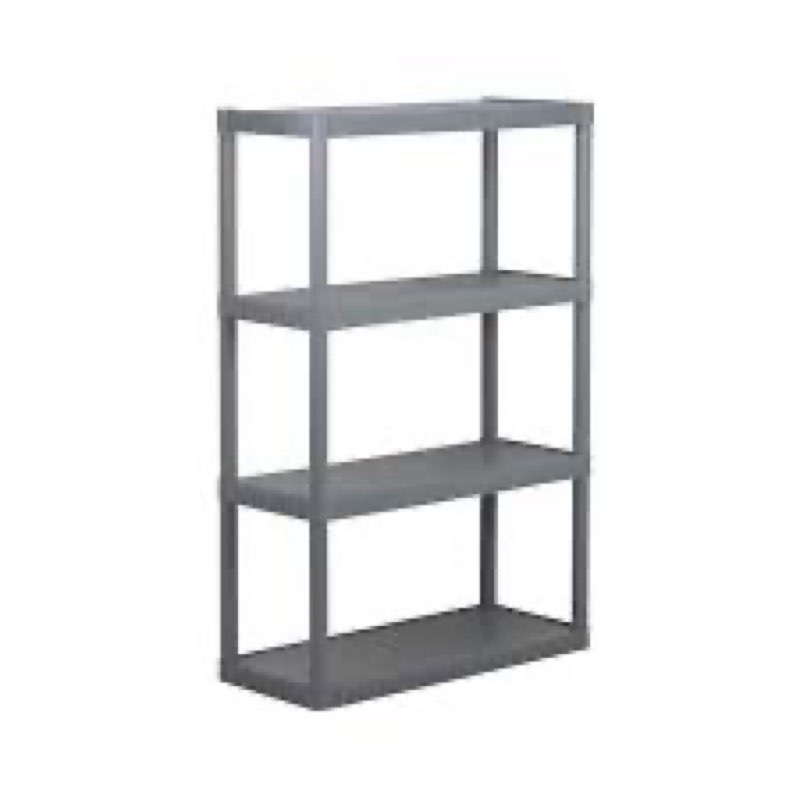 blue hawk 52.62-in h x 34.75-in w x 14.63-in d 4-tier plastic freestanding shelving unit