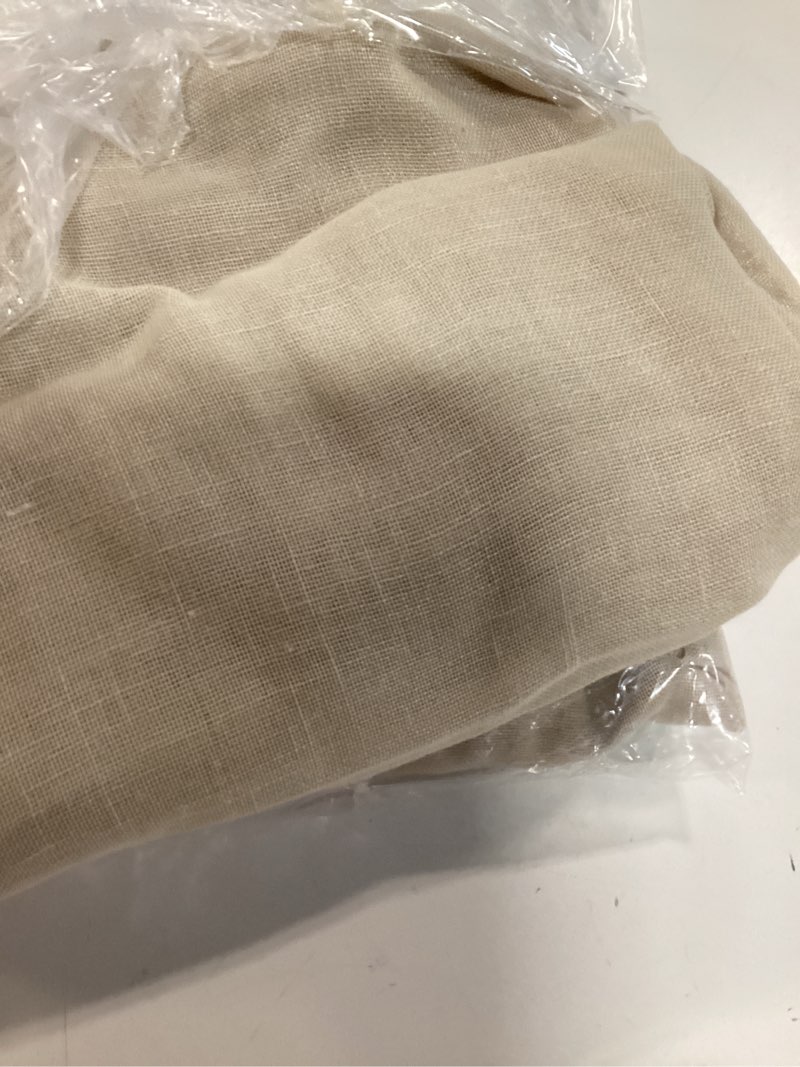 Condition photo showing Good Condition for nicetown natural open linen weave flax sheer window curtains, ring top semi sheer textured drapes privacy with light through for bedroom/kids room, beige, 52" wide by 63" long, 2 pieces 52"w x 63"l (pack of 2) beige