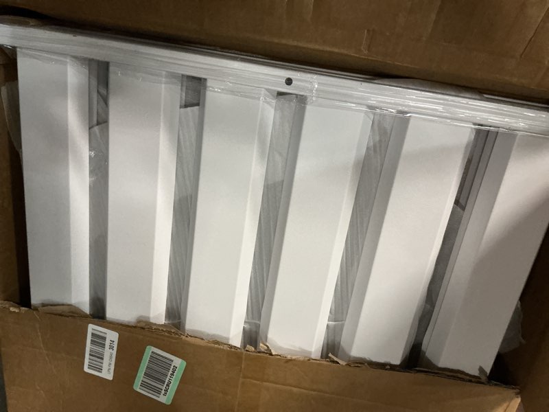 Condition photo showing Good Condition for air conditioner fence & patio privacy screen – 40" w x 70" h metal privacy fence panel | outdoor privacy panels for ac units, trash cans & pools | no-dig fencing for patio privacy & gardens (white)