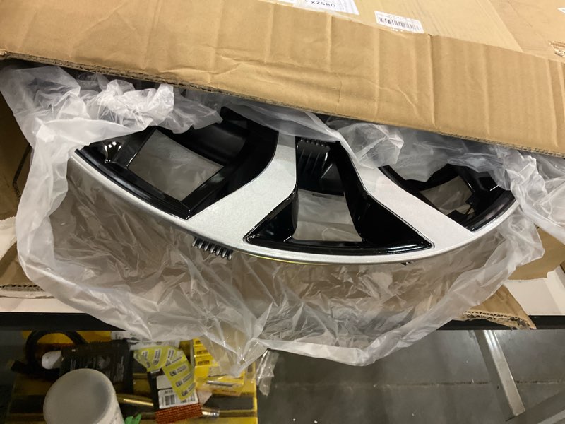Condition photo showing Good Condition for Premium Universal Hubcaps 17 inch, Compatible with Steel Wheels, Set of 4 (Black-Silver)
