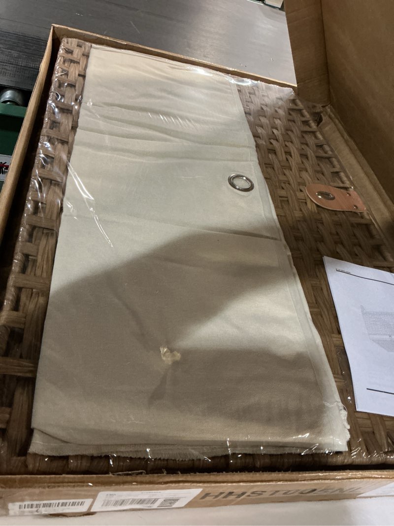 Condition photo showing Good Condition for Honjourai Wicker Storage Basket with Lid,Rattan Shelf Basket with Removable Liner Bag,200L Storage B