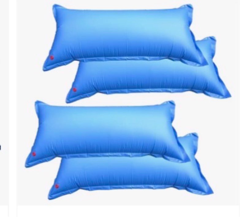 robelle 4 ft. x 8 ft. 4-pack heavy duty pool pillow for winterizing above ground pools, .22 mm thick vinyl, reinforced grommets, winter pool pillow 4 ft. x 8 ft. heavy duty