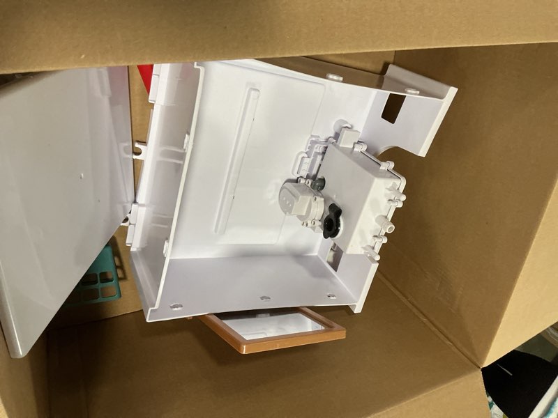 Condition photo showing As Is for Little Tikes First Bathroom Sink with Real Working Faucet Pretend Play for Kids, 12 Bathroom Accessories, Interactive Unique Toy Multi-Color, Ages 2+ Grey