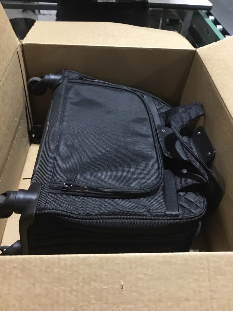 Condition photo showing Good Condition for Amazon Basics Underseat Carry On Luggage with Wheels - 14" Rolling Travel Bag, Black