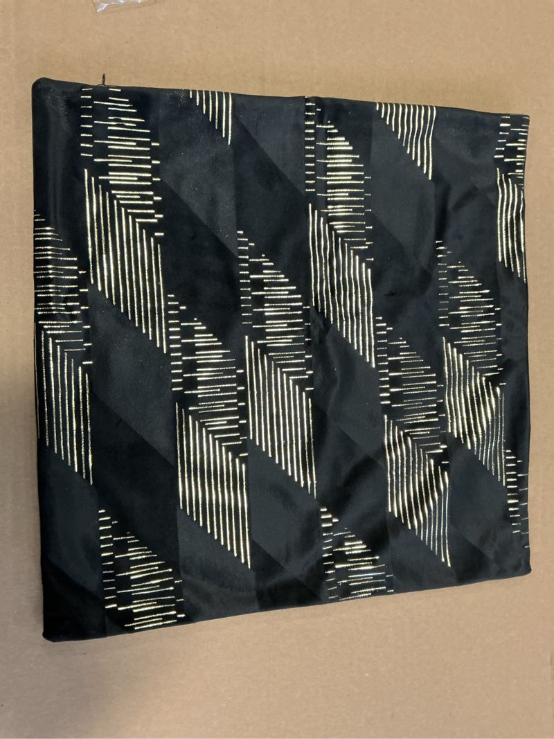 Susex Square Pillow Cover Color: Black 18 x 18”