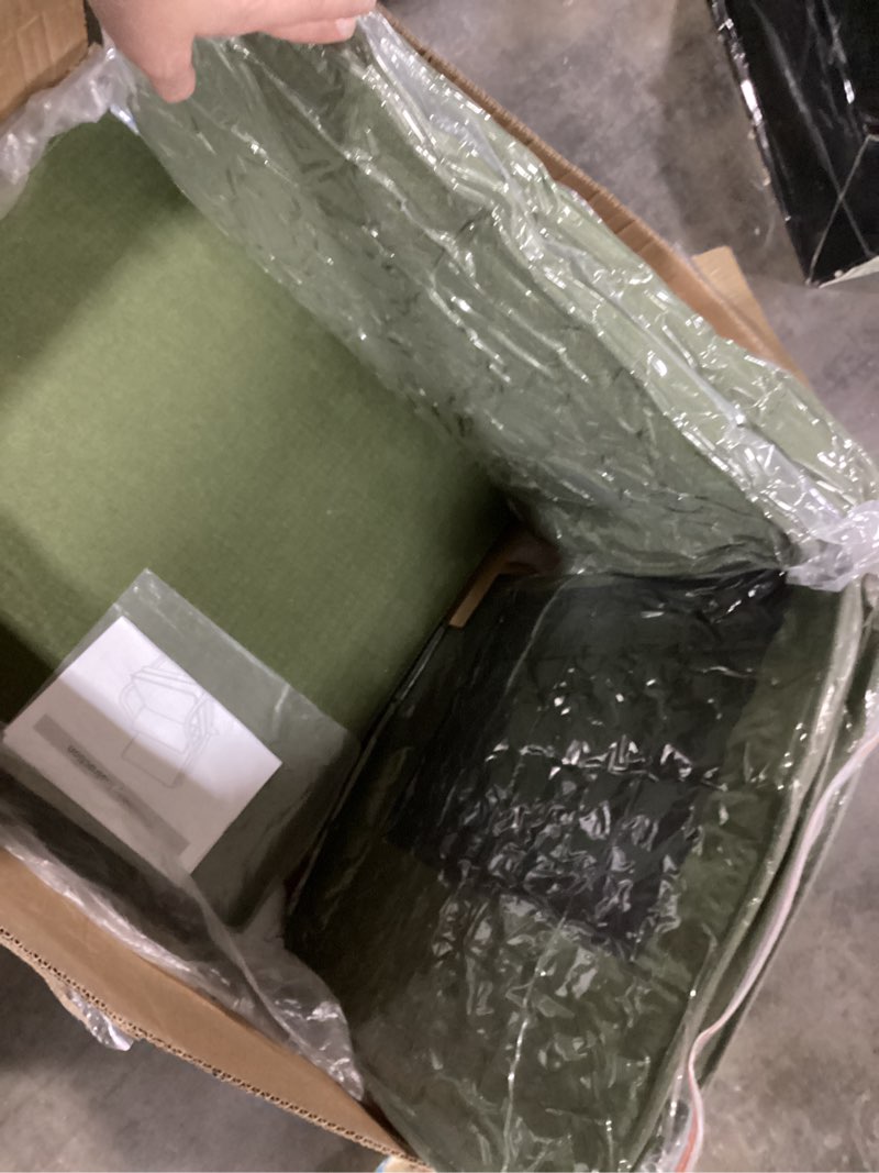 Karl home Accent Chair Mid-Century Modern Chair with Pillow Linen Fabric Upholstered Lounge Arm Chai