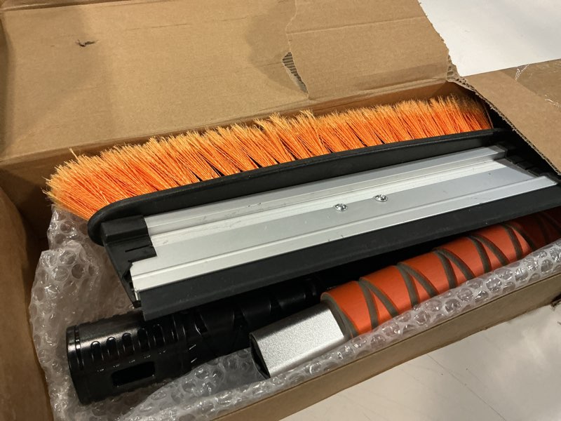 Condition photo showing Good Condition for AstroAI 62.4" Ice Scrapers for Car Windshield, 3 in 1 Sturdy Snow Brush with Squeegee, 10 Adjustable Length Settings, Extendable Aluminum Handle, 180° Pivoting Snow Brush for Car, Truck, SUV(Orange) Orange Large (62.4 inch)