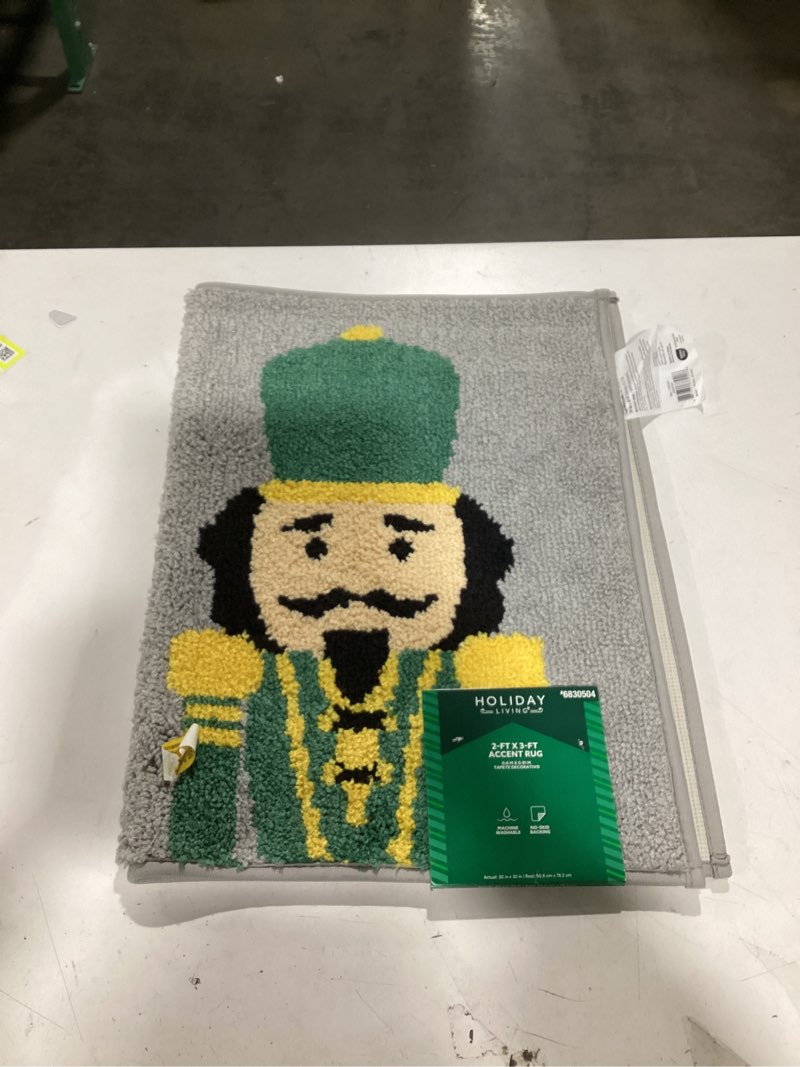 Holiday Living 20-in x 30-in Nutcracker Polyester Bath rug