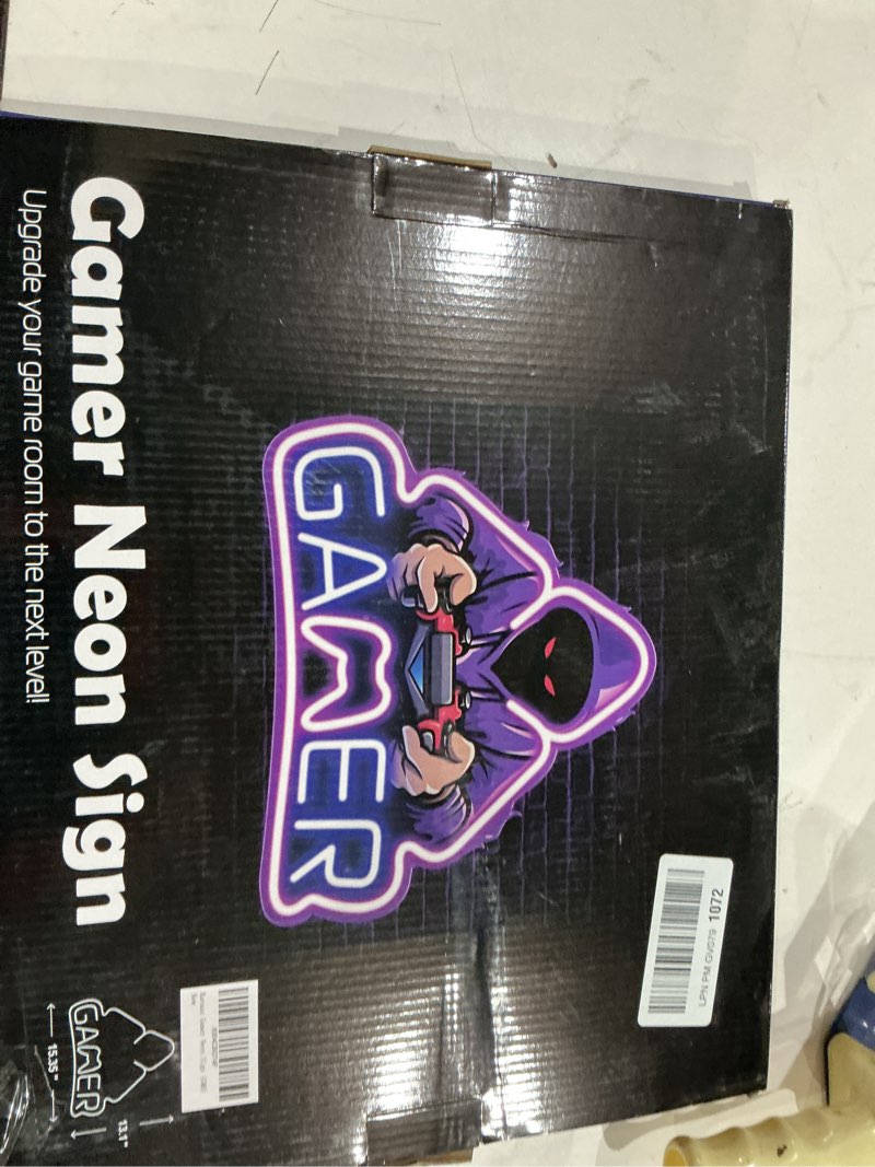 Condition photo showing New/Like New for kavaas gamer neon sign, uv printed gaming neon sign for gamer room decor - led video game neon lights for bedroom boys, gaming wall decor - best gamer gifts for teenage boys, christmas b_gamer hacker