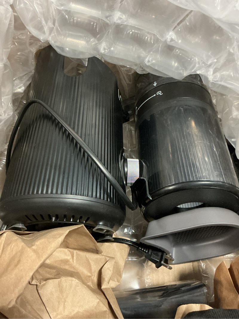 Condition photo showing As Is for ACOQOOS Juicer Machines, 5.3" Wide Chute for Whole Fruit and Vegetable,1.8L Auto-Feed Time-Saver, Slow Masticating High Yield, Easy to Clean Cold Press Juicer with 2 Cups L Black